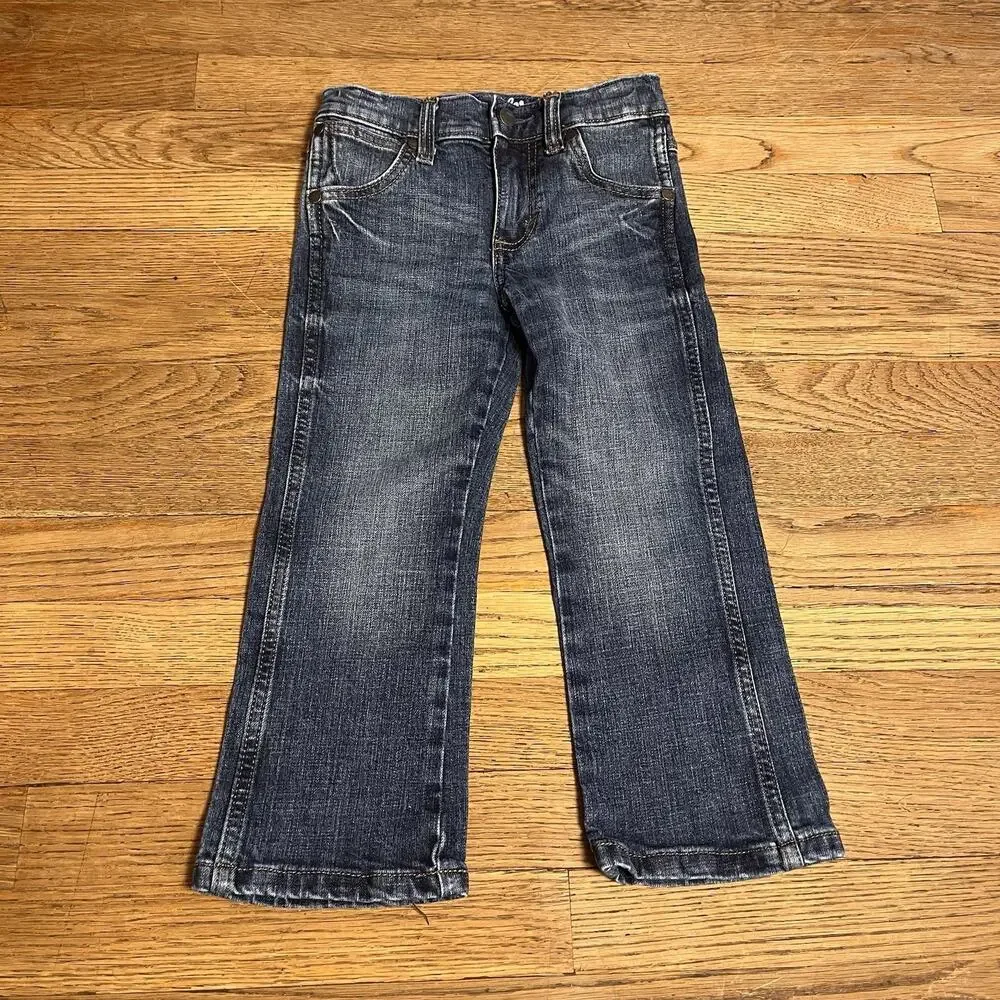 Cody James & Wrangler Toddler 4T Blue Jeans Denim Cotton Stretch Adjust Waist